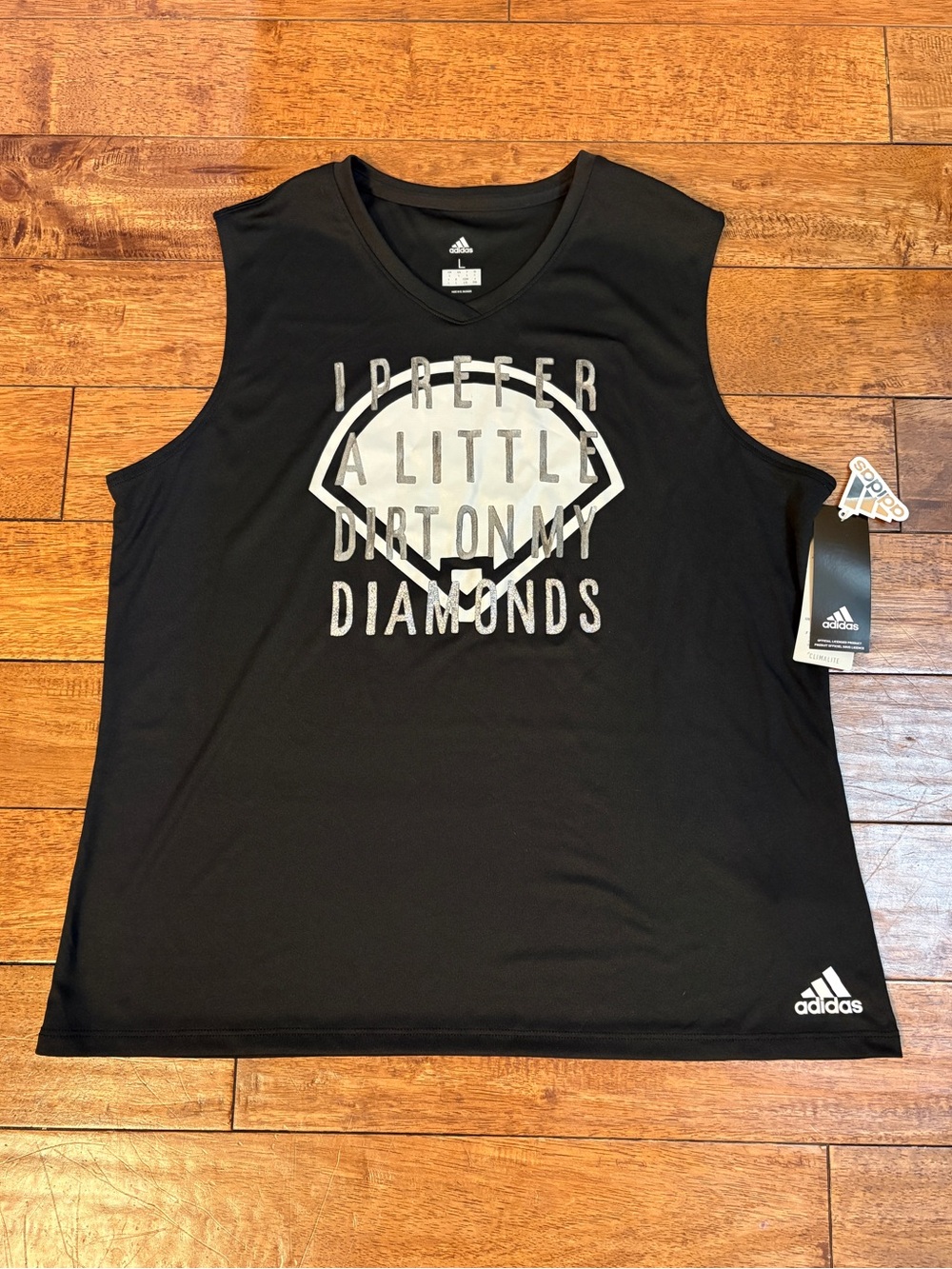 Adidas Softball Tank, I Prefer A Little Dirt on my Diamonds, size large